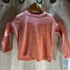Target Pink Ribbed Long Sleeve Tee